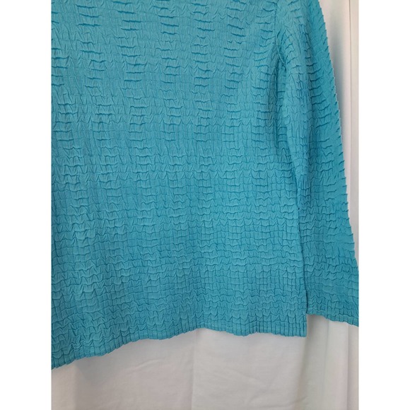 Rafael Top. Size Small Shirt in Turquoise Blue with Long Sleeves - Picture 5 of 6